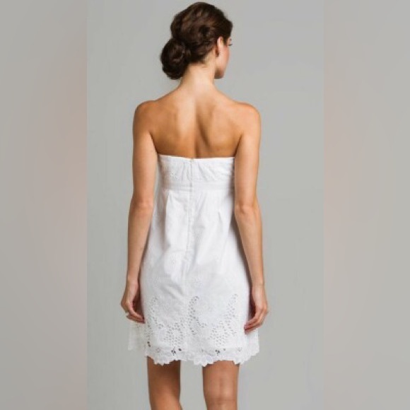 Lilly Pulitzer White Strapless Cotton Dress size 4 - Picture 3 of 7
